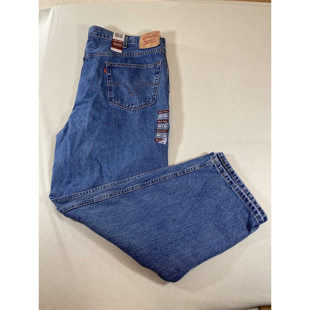 Levi's VTG 550 Mens 48x30 Relaxed Fit Straight Leg Medium Wash Blue Jeans NEW